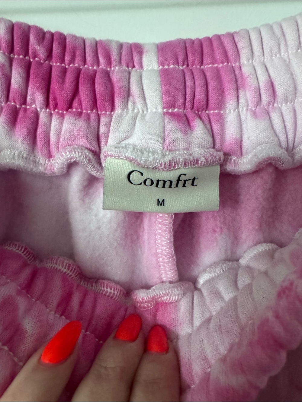Comfort Colors Pink Tie-Dye Athletic Shorts for Women - Picture 3 of 4